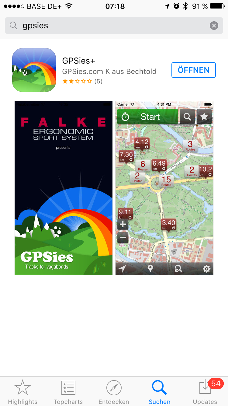 GPSies iOS1